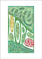 Faith Hope Love - Hope - A4 Print (C) www.lindisfarne-scriptorium.co.uk 2020