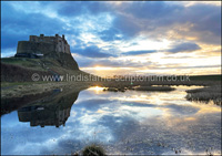 Castle Reflections - A5 Card (C) www.lindisfarne-scriptorium.co.uk 2020