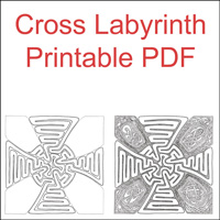 Cross Labyrinth Printable PDF (C) www.lindisfarne-scriptorium.co.uk 2020