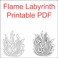 Flame Labyrinth Printable PDF (C) www.lindisfarne-scriptorium.co.uk 2020