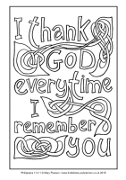 09 - Second Sunday Advent - Philippians 1.3-11 - Downloadable / Printable Colouring Sheet