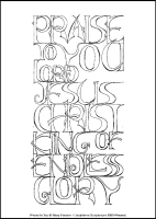 Praise to You - Multicoloured Meditations - Downloadable / Printable - Colouring Sheet