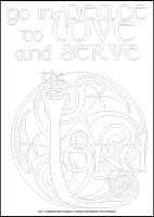 Go in Peace - Multicoloured Reflections - Downloadable / Printable - Colouring Sheet