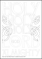 Holy, Holy, Holy - Multicoloured Contemplations - Downloadable / Printable - Colouring Sheet