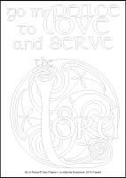 Go in Peace - Multicoloured Devotions - Downloadable / Printable - Colouring Sheet