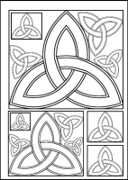 Trinity Knots - Multicoloured Devotions - Downloadable / Printable - Colouring Sheet