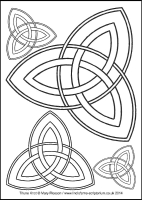 Triune Knot - Multicoloured Praises - Downloadable / Printable - Colouring Sheet