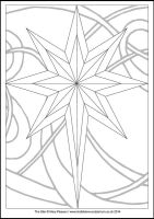 The Star - Multicoloured Christmas - Downloadable / Printable - Colouring Sheet