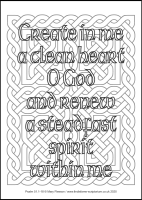 03 Lenten 2020 - Psalm 51.1-18 - Colouring Sheet - Ash Wednesday