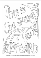 64 Lenten 2020 - Colossians 1.18-23 - Colouring Sheet - Monday of Holy Week