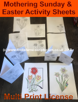 Mothering Sunday / Easter Colouring Activities - A4 Digital Files - Multi Print License