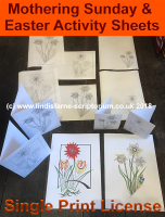Mothering Sunday / Easter Colouring Activities - A4 Digital Files - Single Print License
