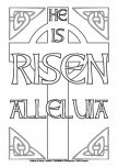 Easter Colouring Images - Alleluia