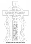 Easter Colouring Images - Resurrection and Life